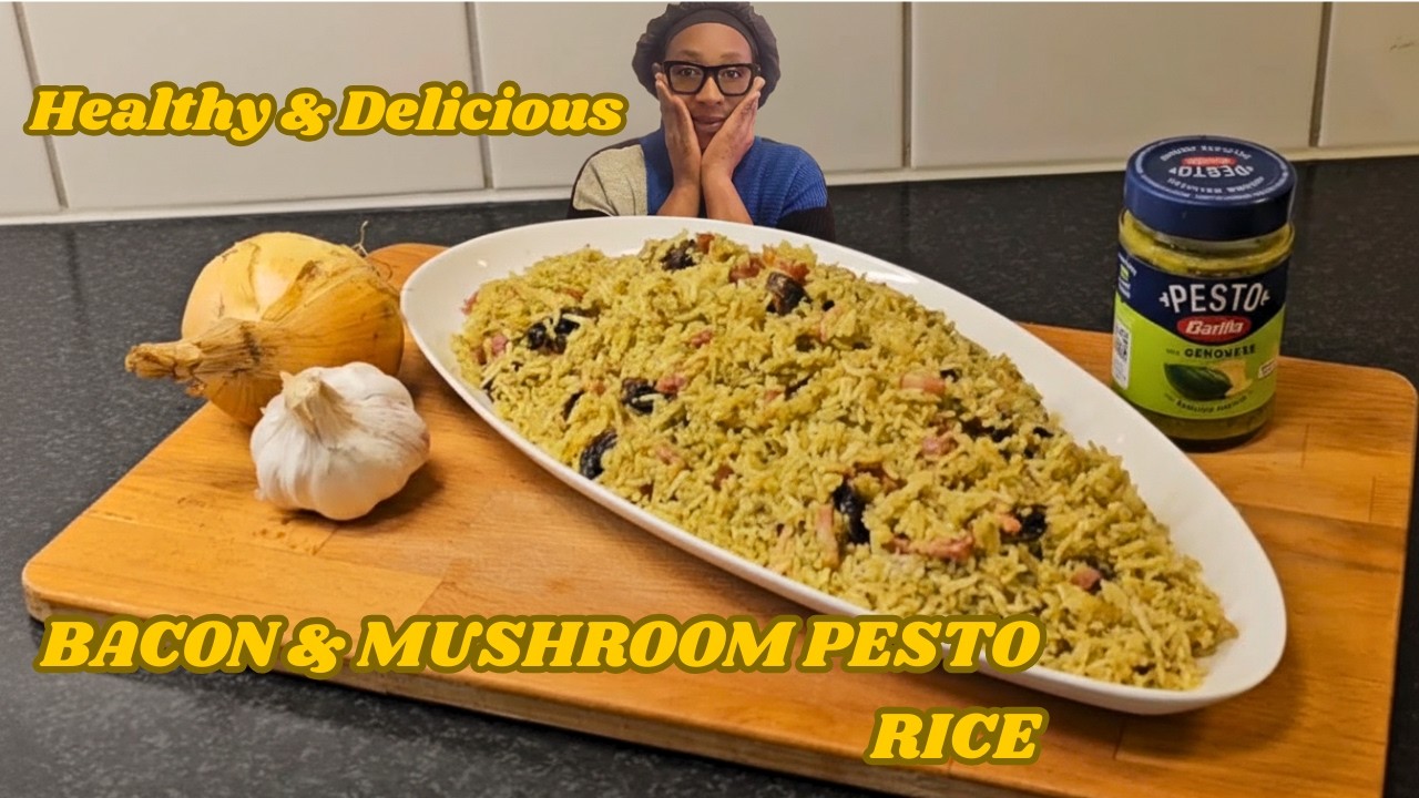 How to Make Flavorful Pesto Rice at Home | Bacon & Mushroom Rice Recipe