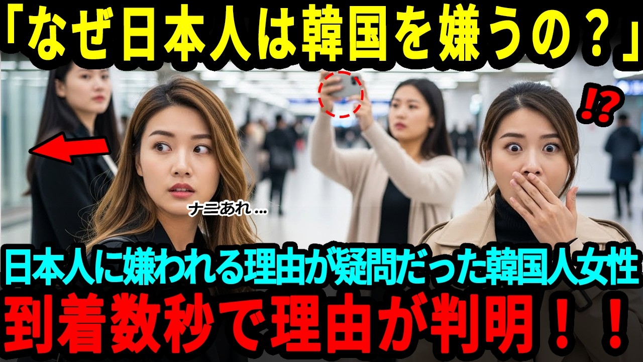 【海外の反応】「なんで日本人は韓国が嫌いなの？」疑問を持った韓国人女性が理由を確かめるべく来日。到着直後、理由が判明