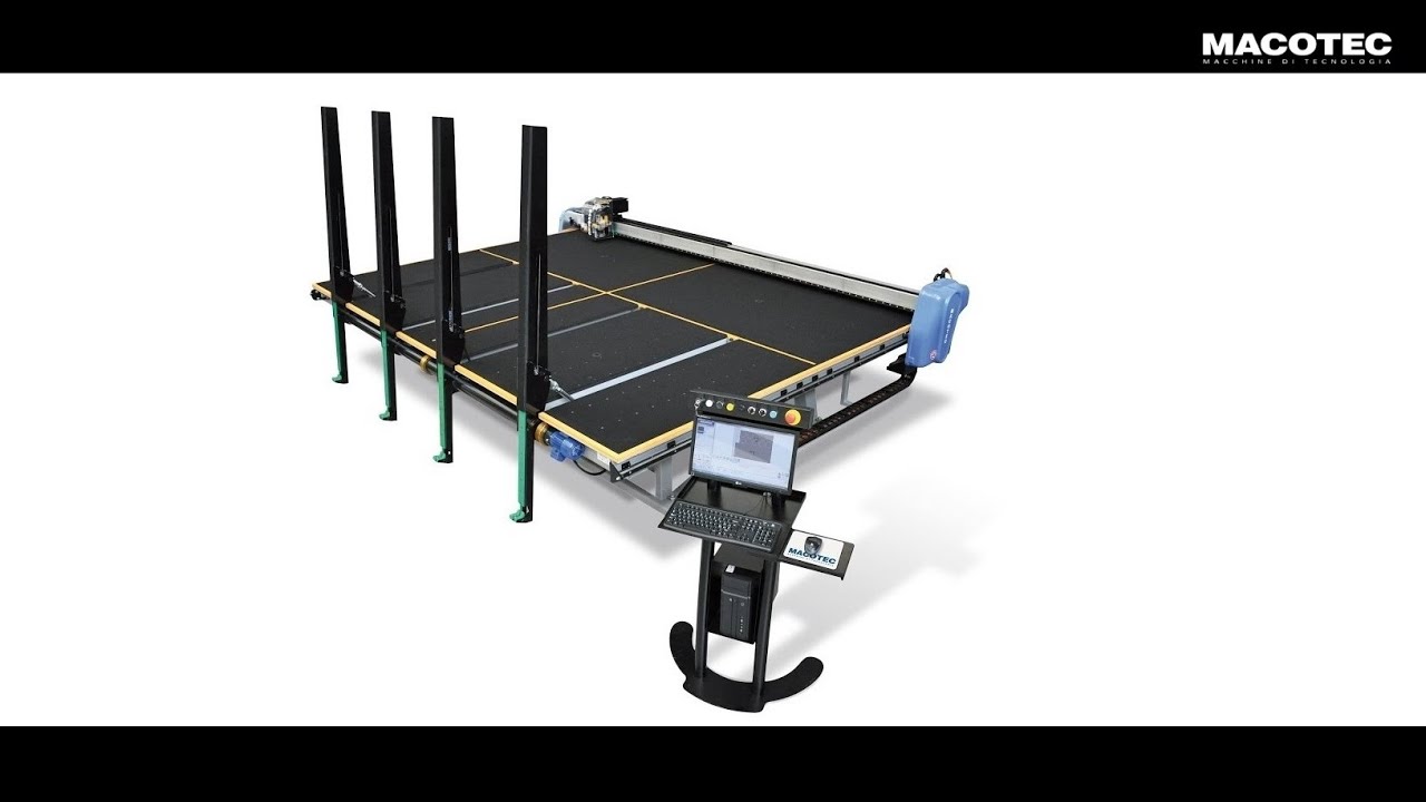 Macotec - MASTER SHAPE 3.7FR - Float Monolithic Automatic Straight & Shaped Glass Cutting Table
