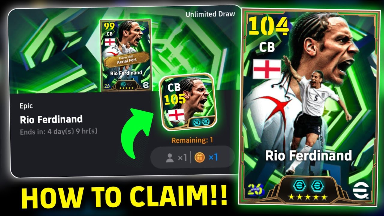 Как получить БЕСПЛАТНОГО эпического Rio Ferdinand в eFootball 2026&trade; 🤯