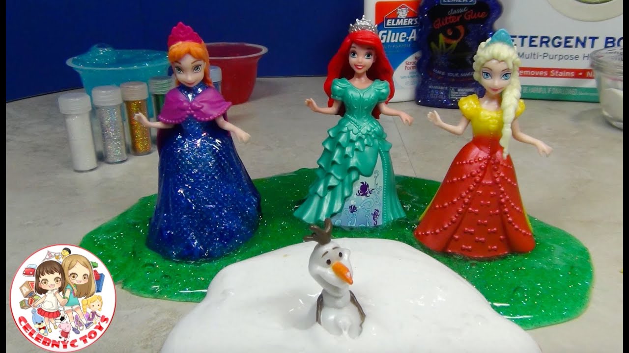 How to make Glitter Putty at Home with Disney Magiclip Princess