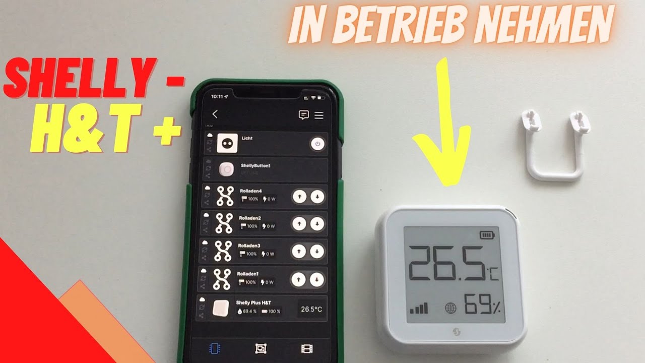 Shelly H&T Plus, smartes Thermometer über  mit WLAN  in Betrieb nehmen