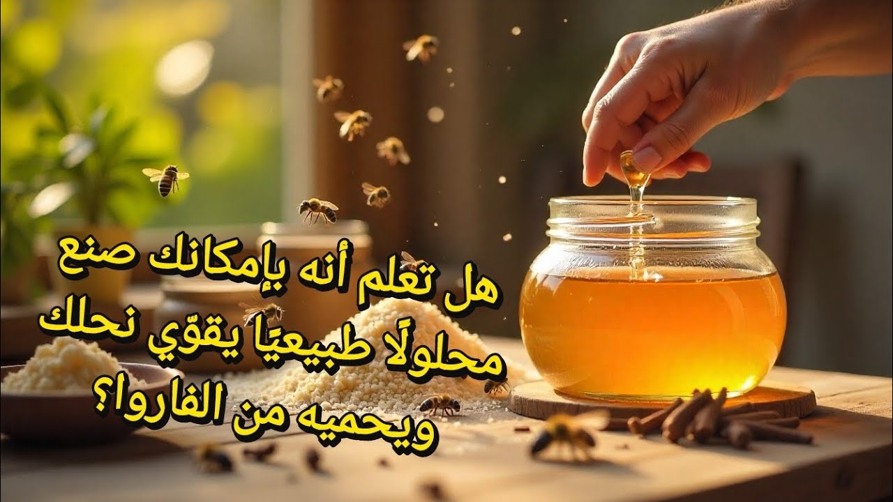 🍯 المحلول السكري السحري لتقوية النحل ومقاومة الفاروا!