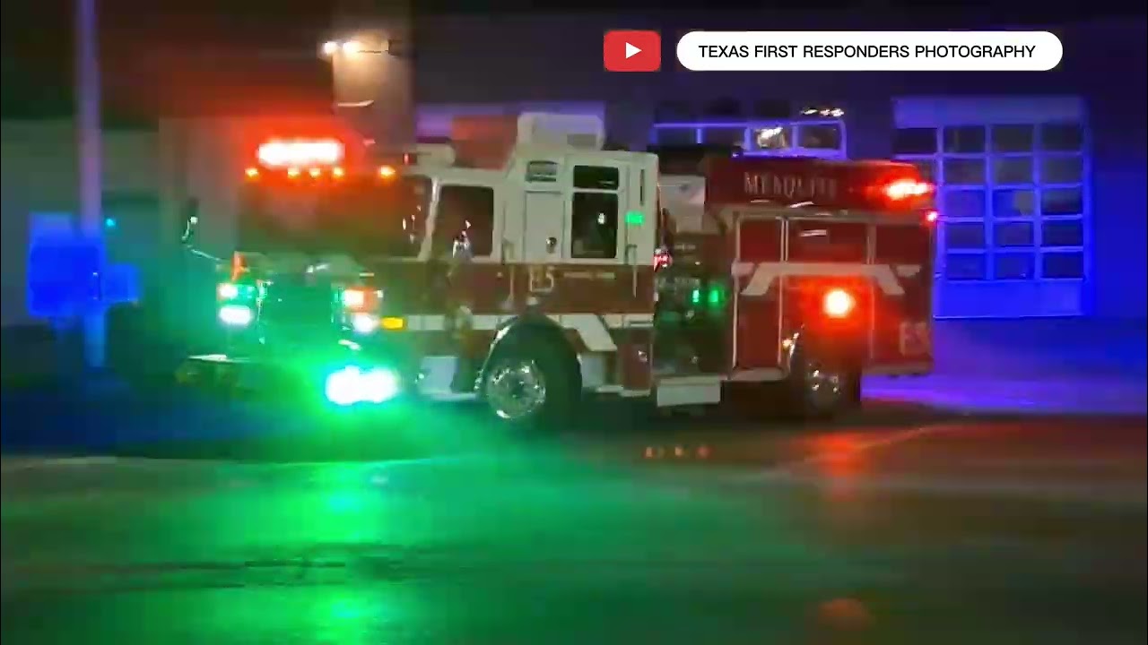 Mesquite Fire Engine 5 Responding 