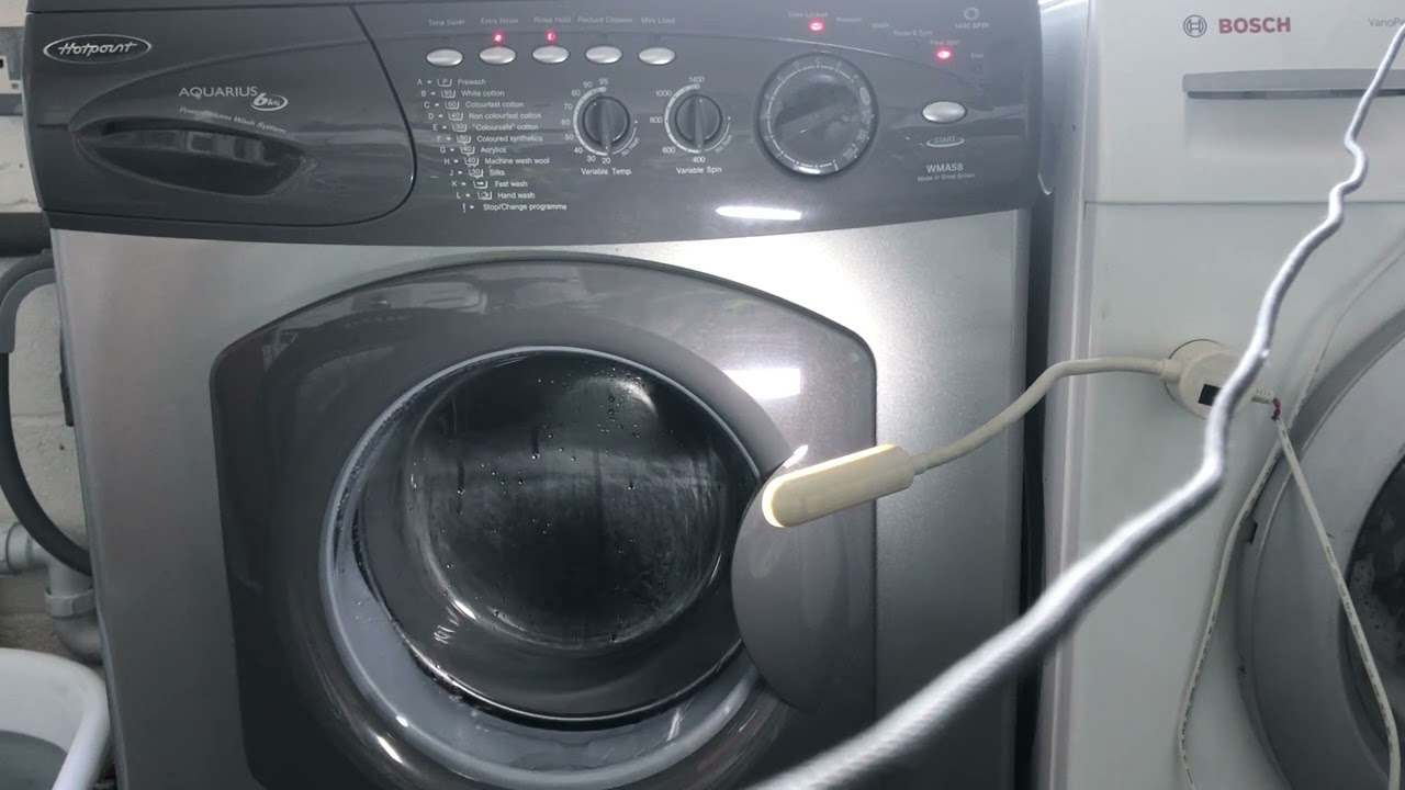 Hotpoint WMA58S - colourfast cotton final spin, 1400rpm