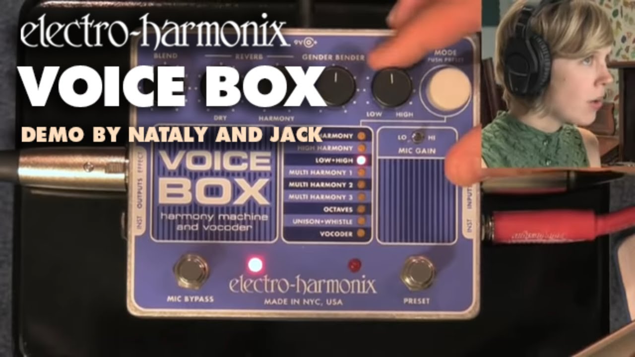 Electro-Harmonix Voice Box Vocal Harmony Machine / Vocoder (EHX Pedal Demo by Nataly and Jack)