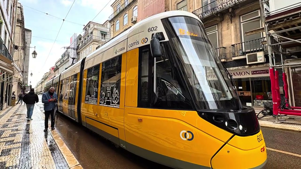Portugal 186 Lisbon - Tram 15E riding｜from Cais do Sodré｜to Praça da Figueira