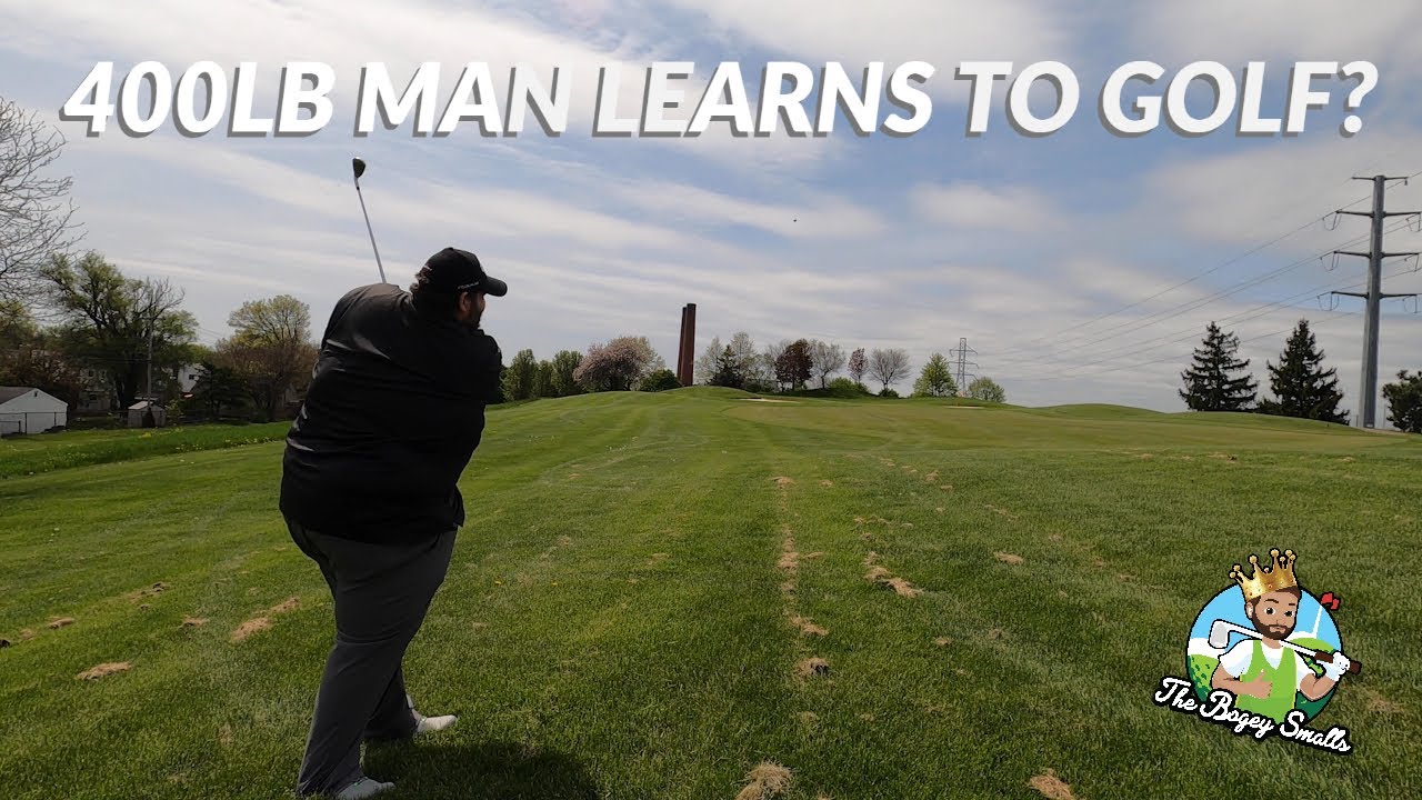 400lb Golfer Learns to golf - Very First Course Vlog - Fat Guy Golf Style!