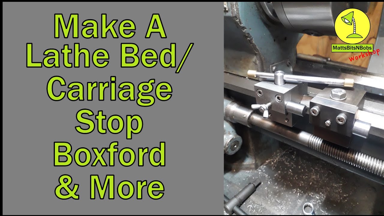 Lathe Bed Stop with accessory blocks