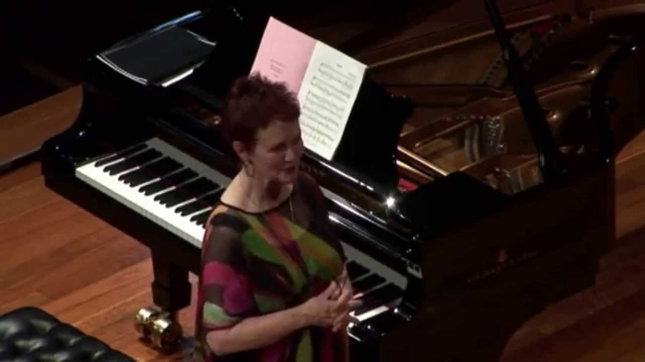 Barbara Lister Sink, In Recital at the Sydney Conservatorium of Music — January 15th, 2013