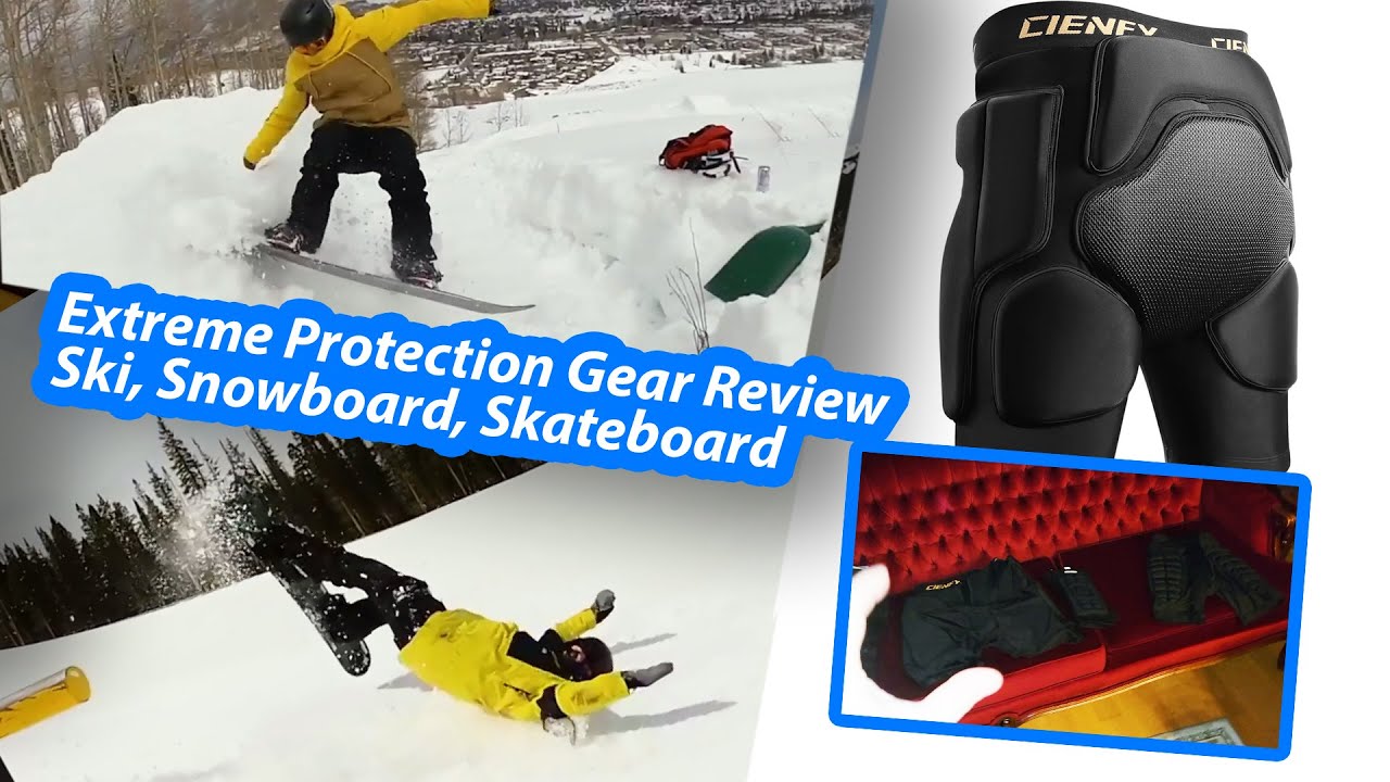 Best Impact Gear for Skiing Skating Snowboard Skateboard - Cienfy Hip Protection Padded Shorts