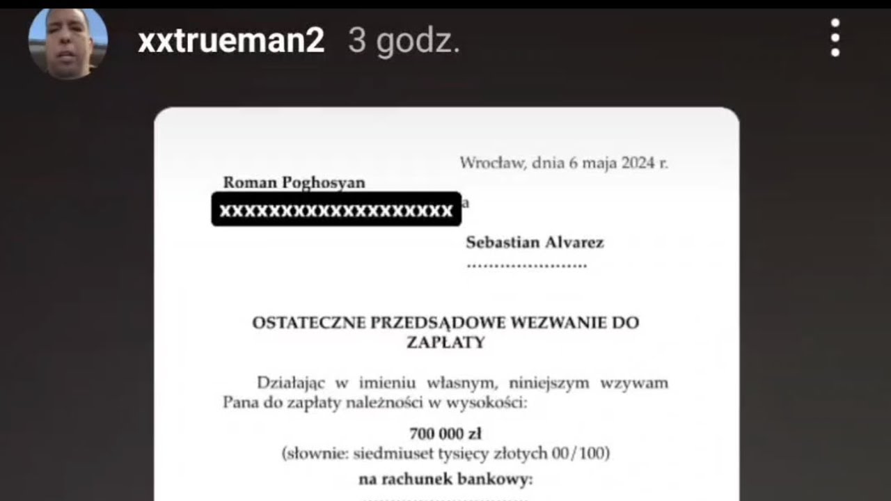 TRUEMAN WEZWANIE DO ZAPŁATY DLA SENTINO NA 700 000PLN #trueman #sentino
