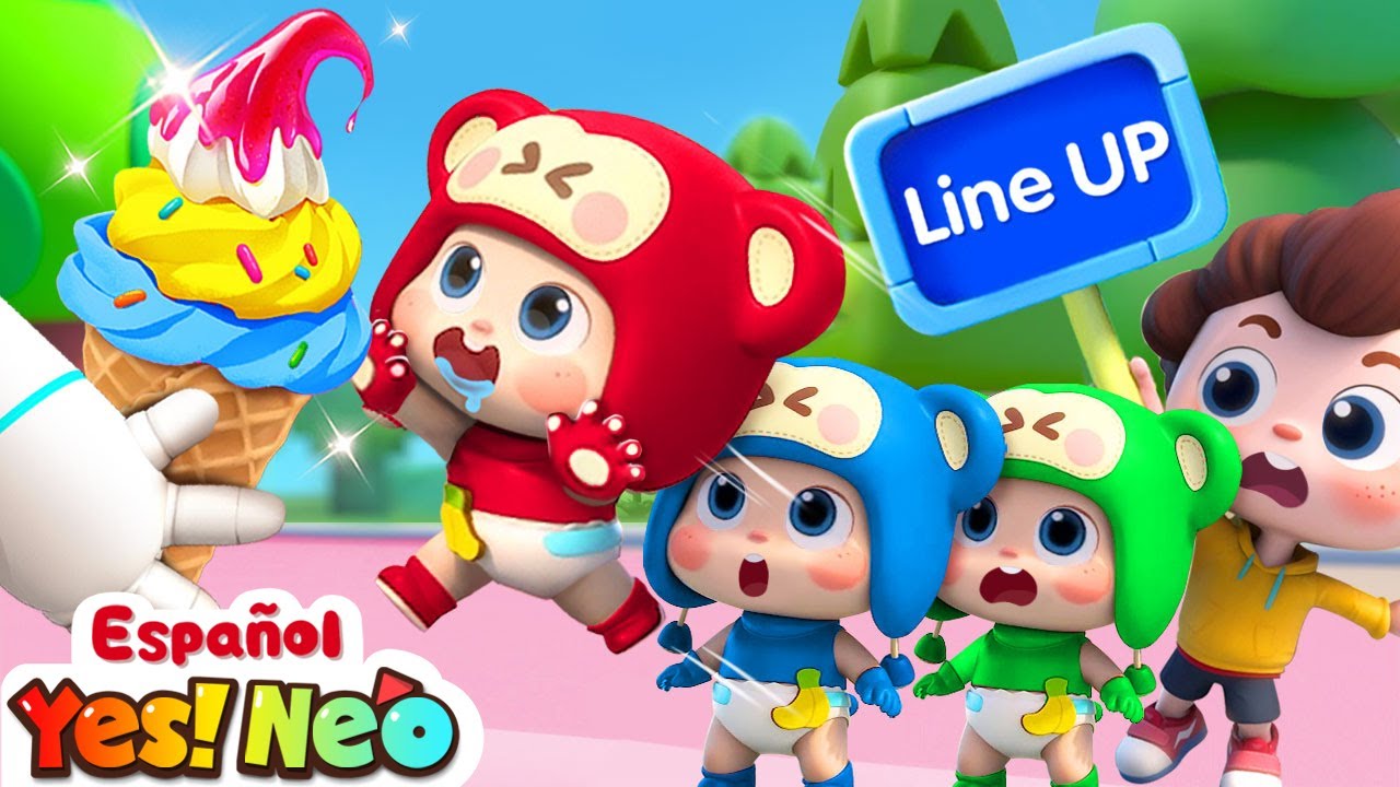 Bebé Aprende a Hacer Fila | Yes! Neo | Canciones Infantiles | BabyBus en Español