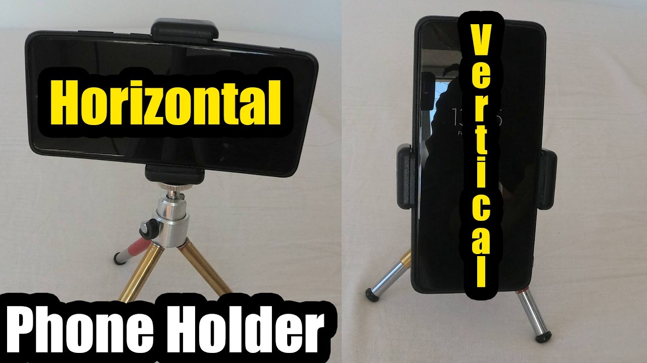 📱 How to use a Phone holder on Horizontal and Vertical (Mini Tripod, Portrait/Landscape)