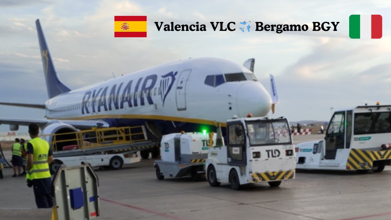 WIND & TURBOLENCES | STORMY FLIGHT! | TRIP REPORT | Ryanair B737-8AS |  Valencia VLC ✈ Bergamo BGY
