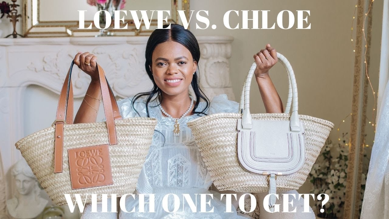 Loewe Basket Straw Tote Bag Vs. Chloe Marcie Straw Bag...| DadouChic
