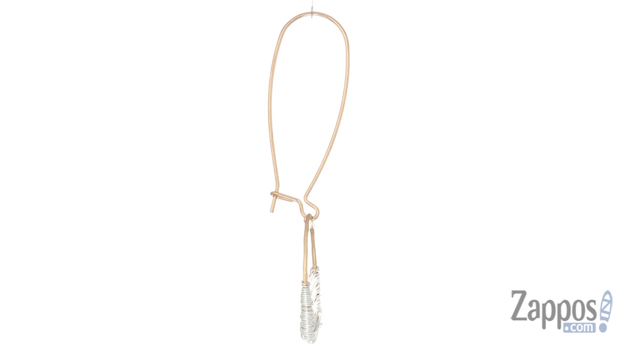 Robert Lee Morris Round Two-Tone Wire Wrap Shepherd Hook Earrings SKU: 9032995