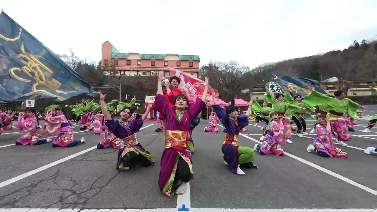 八雲一座　鬼岩福鬼まつり　２回目演舞　2026年2月1日　鬼岩ドライブイン