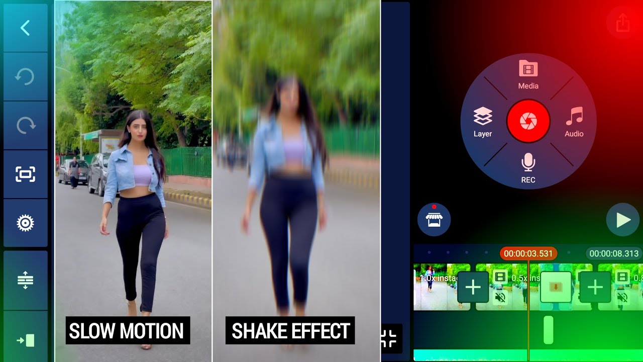 Slow Fast Motion + Shake Transition Effect Video Editing In Kinemaster | Slow Motion Video Editing