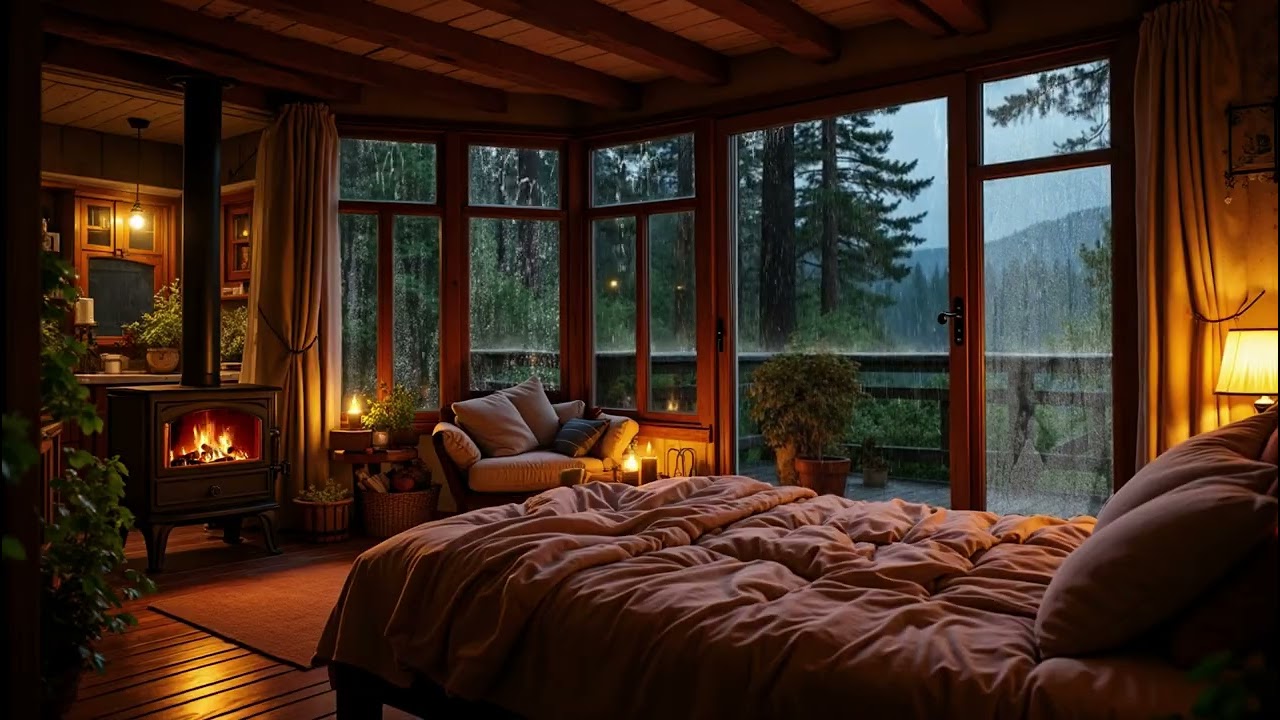 Soft Rain and Relaxing Piano Music - Music for Deep Slee