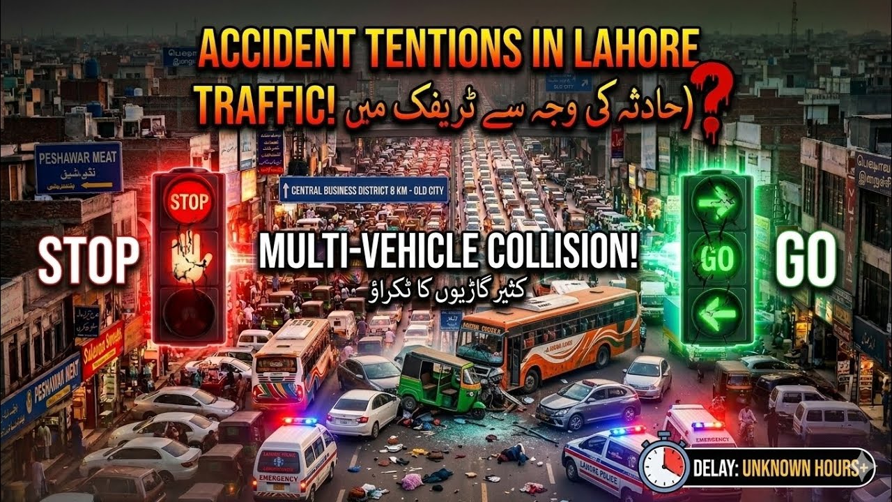 ٹریفک سگنل پر اچانک کیا ہو گیا؟ 😱