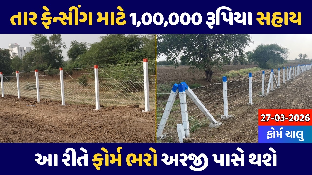 [ફોર્મ ચાલુ] Tar Fencing Yojana 2025: તાર ફેન્સીંગ યોજના બધી જ માહીતી | વાયર ફેન્સીંગ યોજના 2025