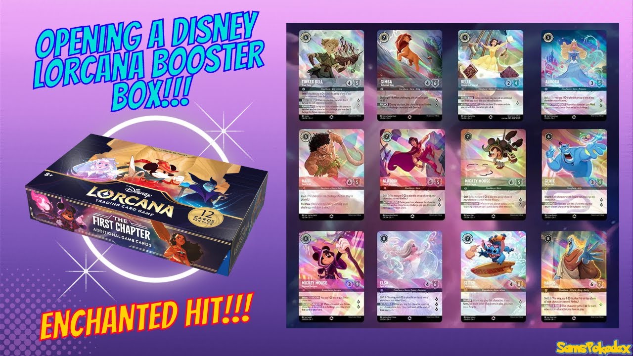 ENCHANTED RARE WAS PULLED! I Opened my first Disney Lorcana booster box and it was a special one!!!