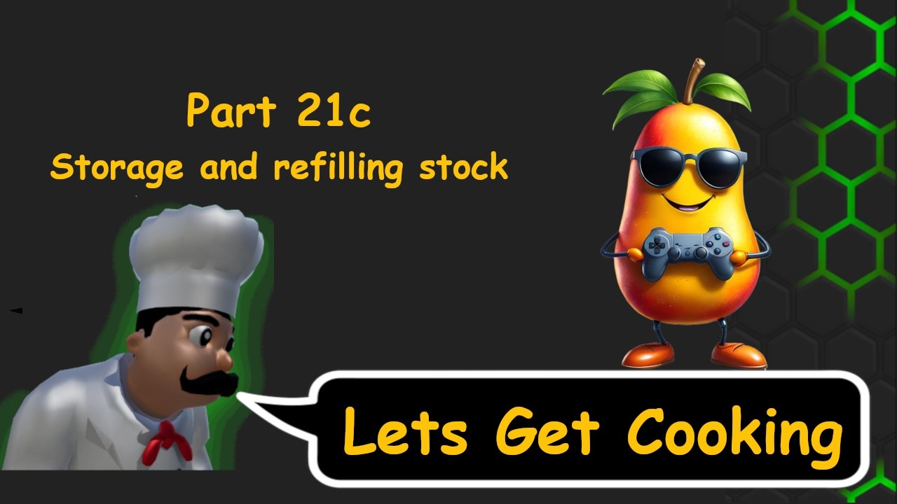 Unreal Engine 5 Cooking game (Let's Get Cooking) Part 21c Adding  storage and restocking