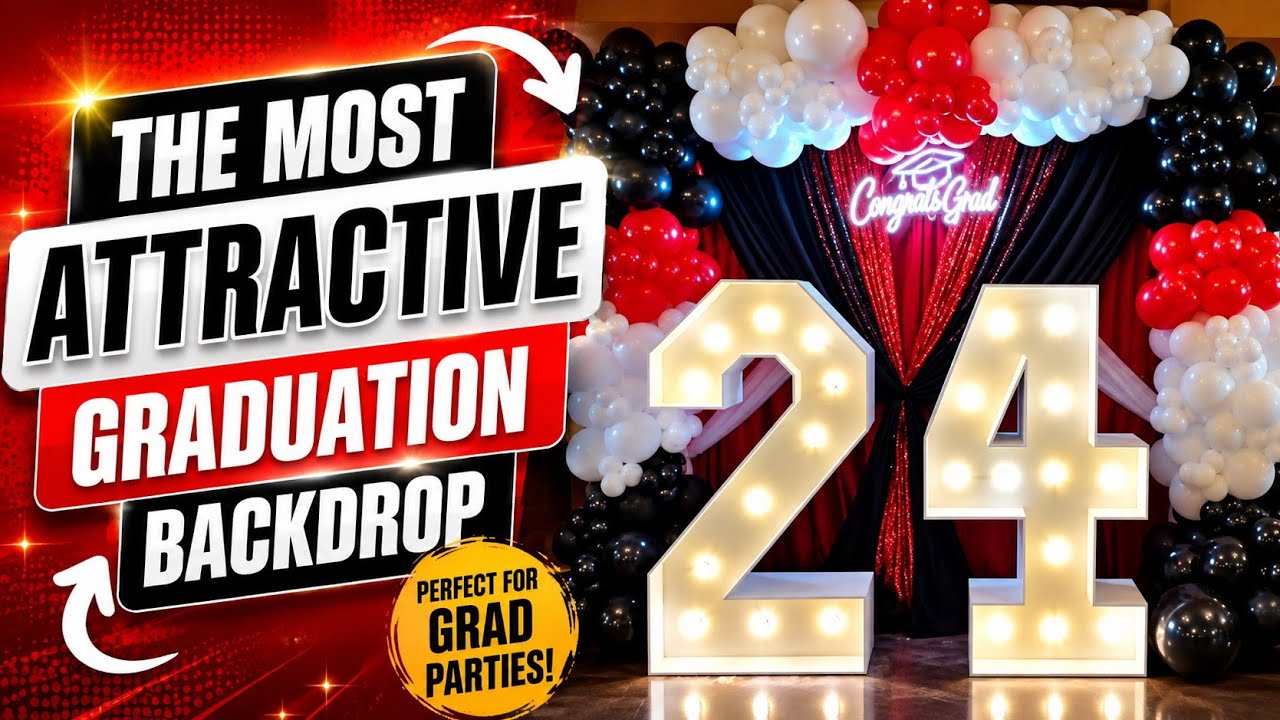 👨‍🎓🎓Graduation Backdrop | Balloon decoration ideas #balloons #tutorial #diy #graduation #grad2024