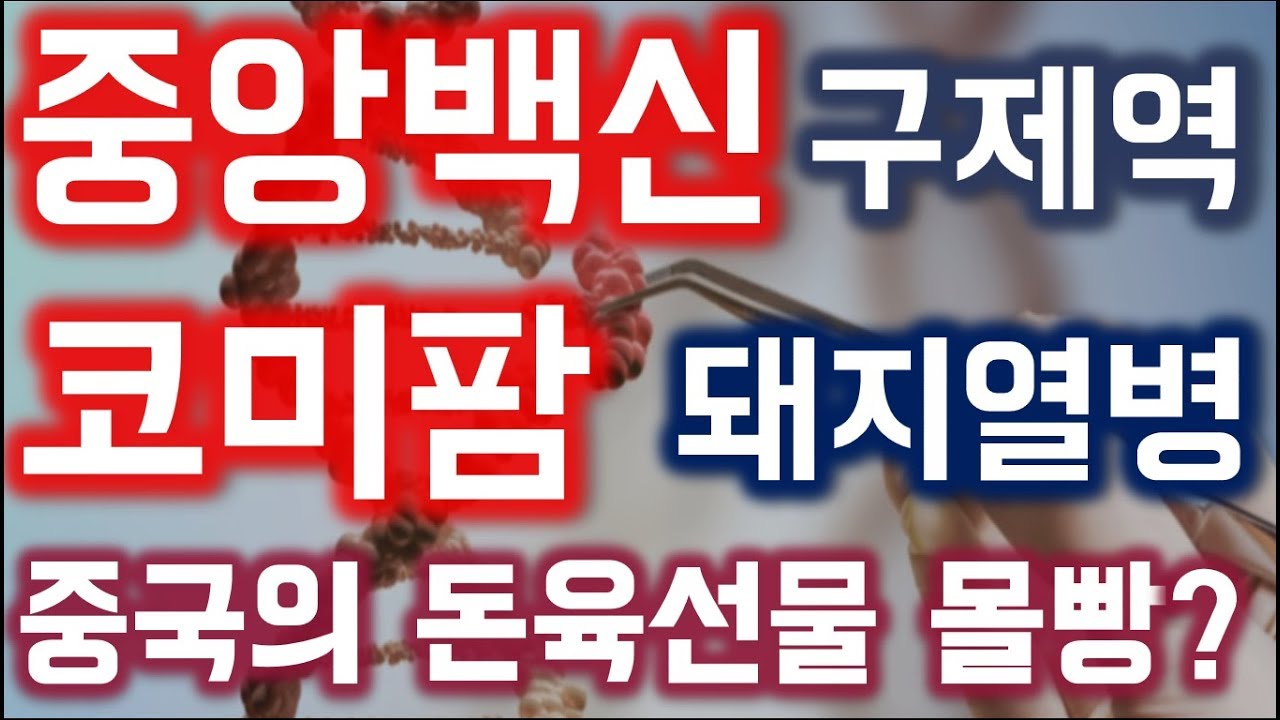 [코미팜, 중앙백신] 아프리카 돼지열병이 불러온 글로벌 대참사
