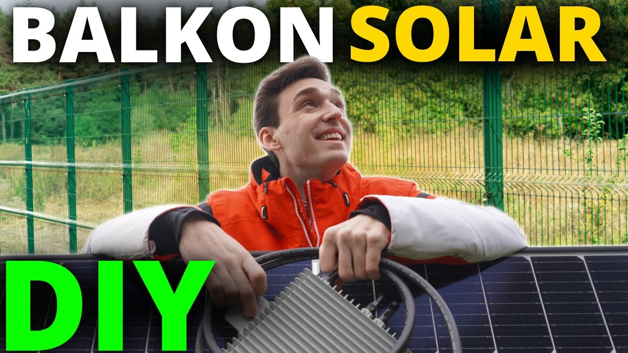 DIY Balkonkraftwerk 600W am Zaun befestigen