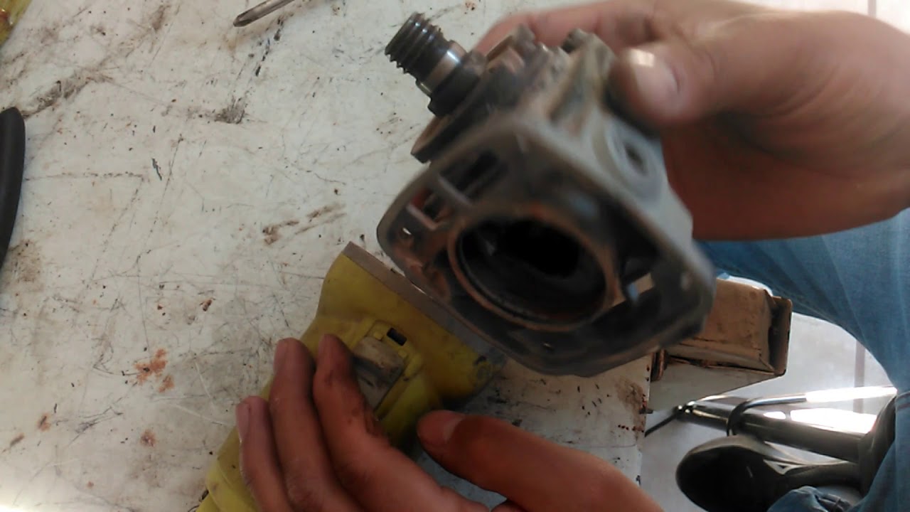 REPARACION DE PULIDORA O AMOLADORA  RYOBI ( CAMBIO DEL BALERO)