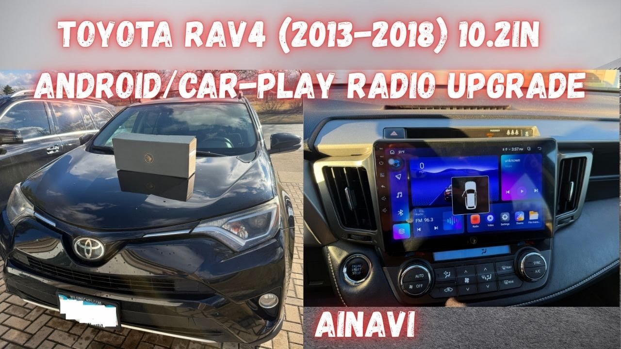 Установка радиоприемника с сенсорным экраном 10,2 дюйма на Toyota RAV4 2017 года (OEM-версия!) Ai...
