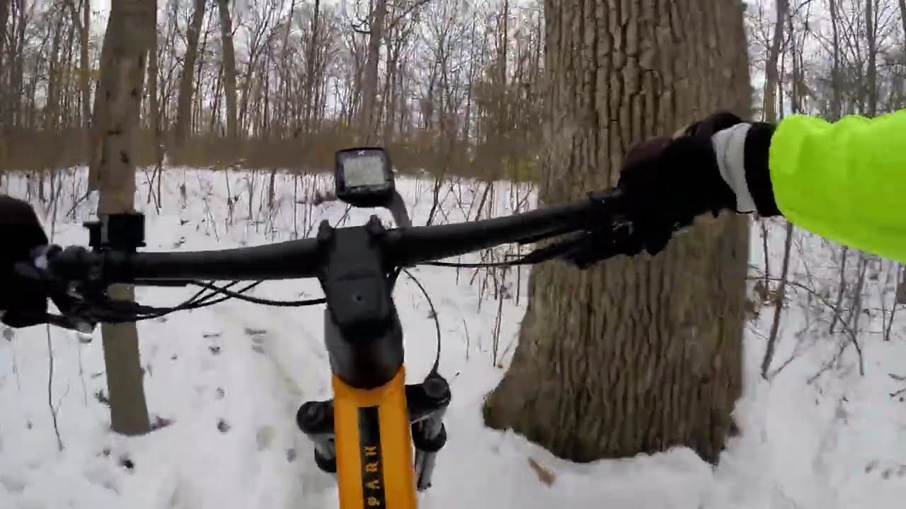 Frozen Franke Park - MTB madness in the snow. Ft. Wayne, Indiana - USA