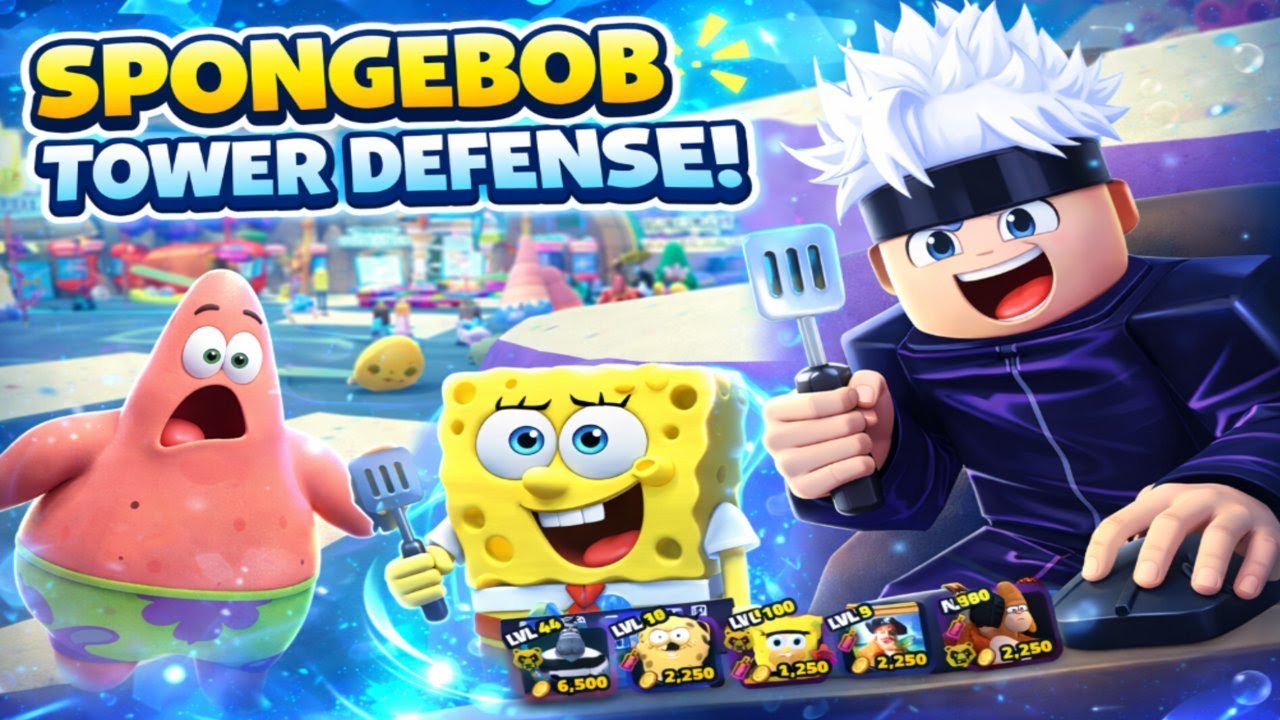 Playing spongebob Tower defense