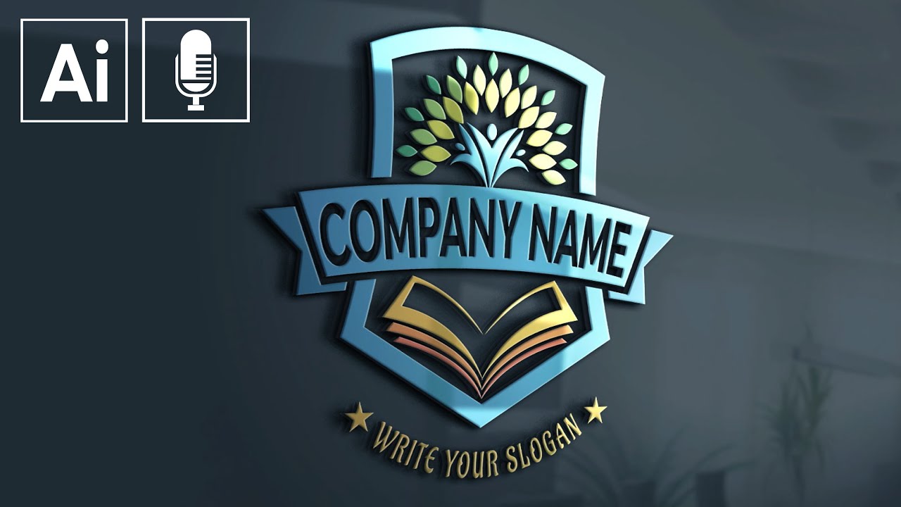 How to create Education, Institute, School or College Logo in Adobe Illustrator cc