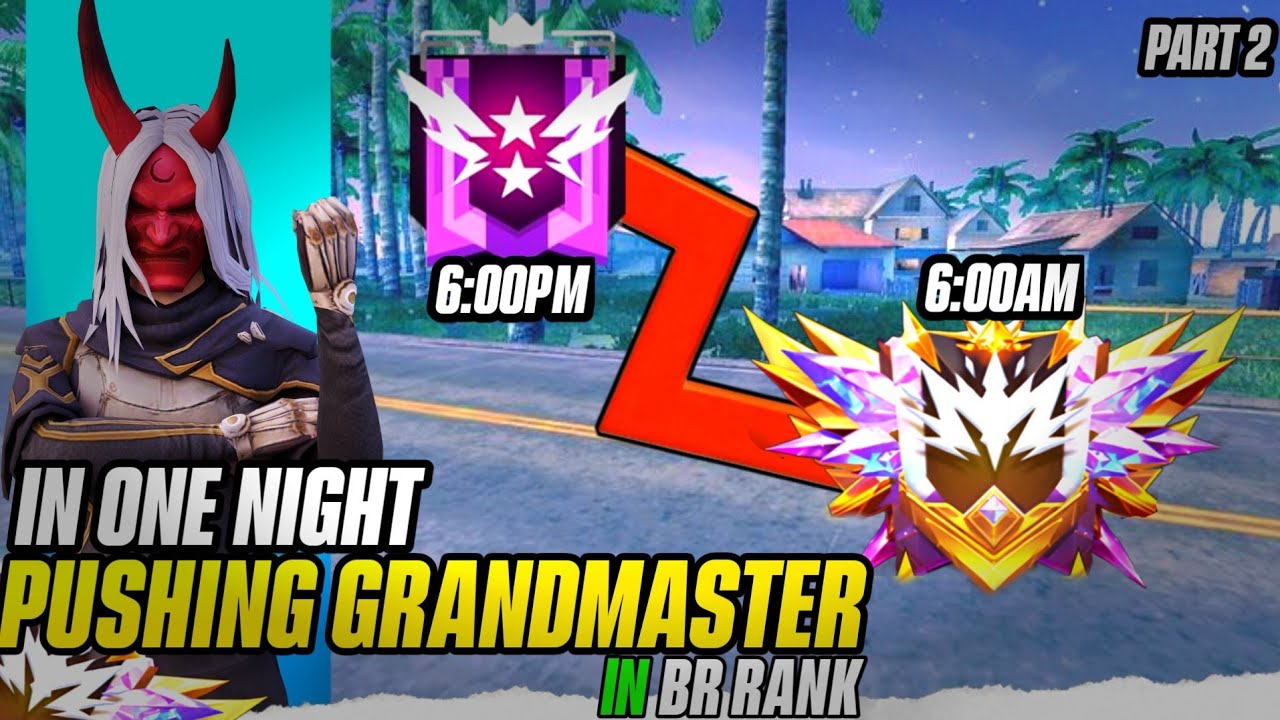 Pushing Grandmaster In Only 1 Night 😴 In Br Rank -LUFFY FF🔥