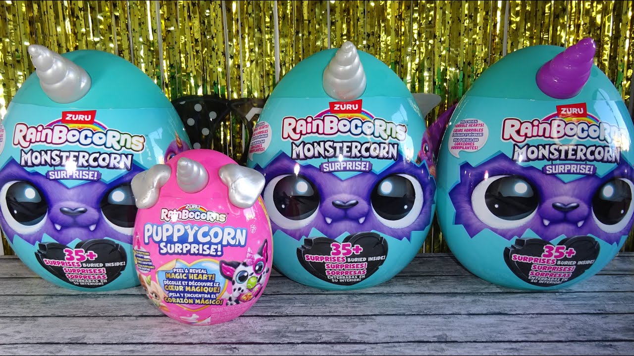 Abriendo Huevos Sorpresa Zuru Rainbocorns Monstercorn y Puppycorn Surprise Unboxing