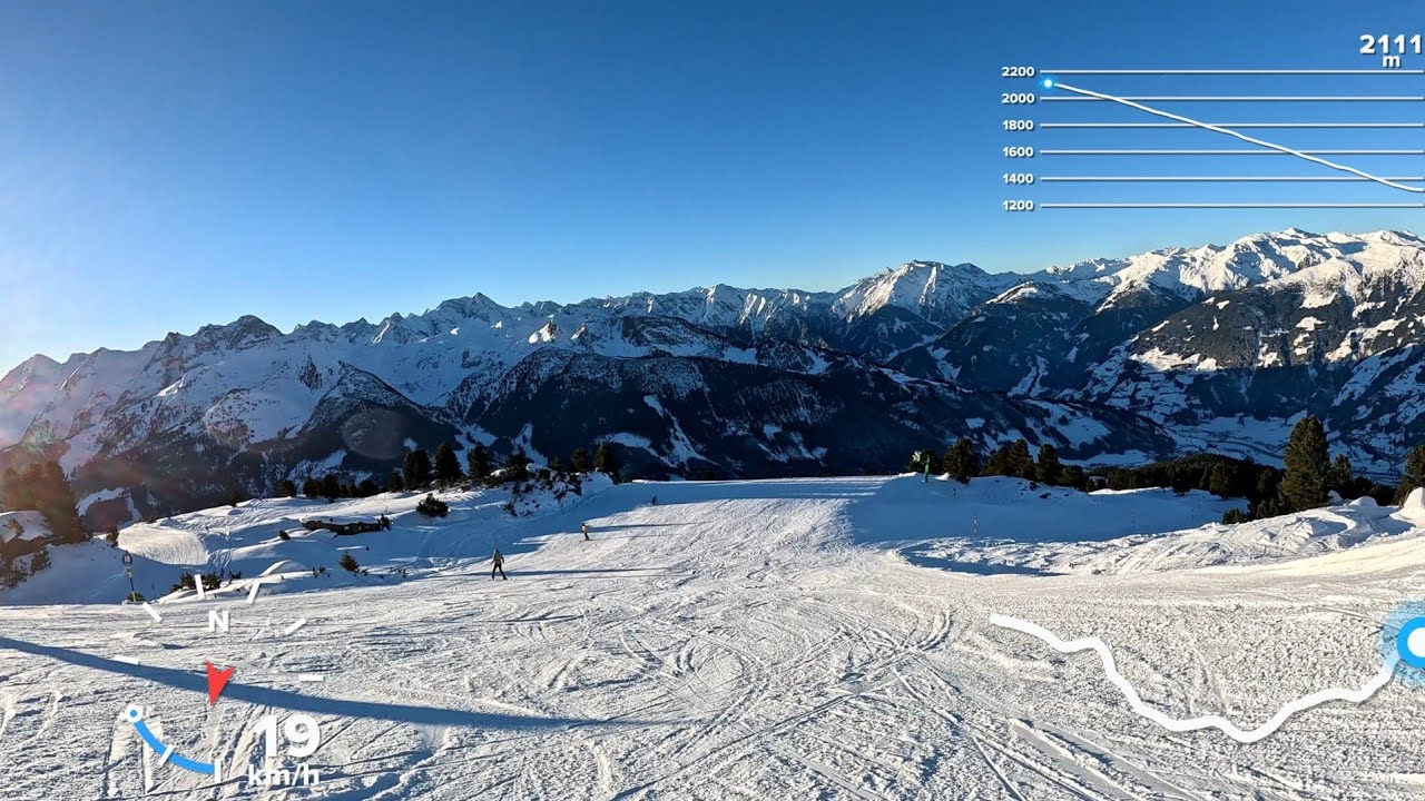 Zillertal Arena - 18 Sportabfahrt - Top to Bottom (2111m - 1310m)