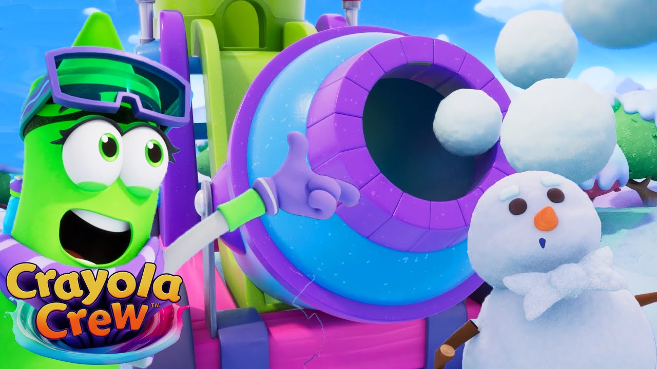 INCREDIBLE Snowball Launcher! ⛄| Crayola Crew Full Episodes | Fun Imagination Cartoons for Kids