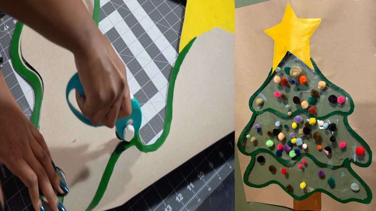 ВИРУСНАЯ ПОДЕЛКА ЁЛКИ ИЗ ПОМПОНОВ ✂️ | День месяца Макайла 4🎄