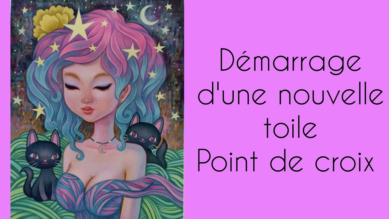 Je démarre une toile 11ct en 2 brins pour tester #pointdecroix #crossstitch #stampedcrossstitch