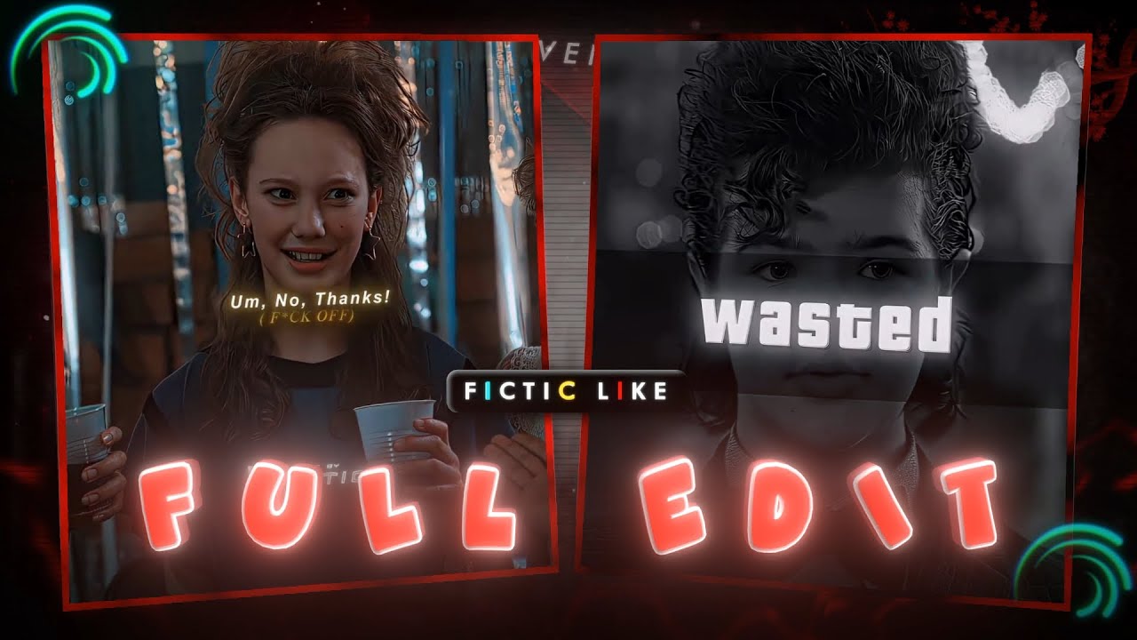 Exact @FicTic_Editz Like ' Dustin Edit ' Full Edit Preset on Alightmotion (+Preset) ‎