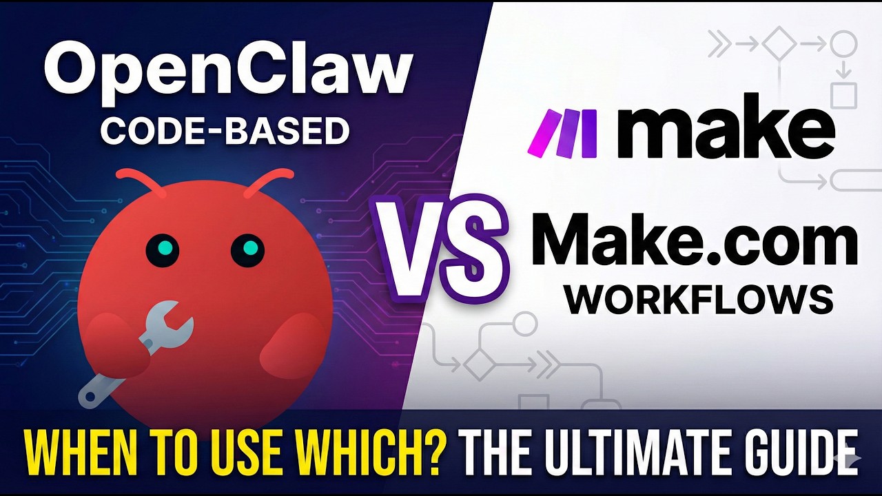 OpenClaw vs Make.com When to use WORKFLOWS and When to use OpenClaw