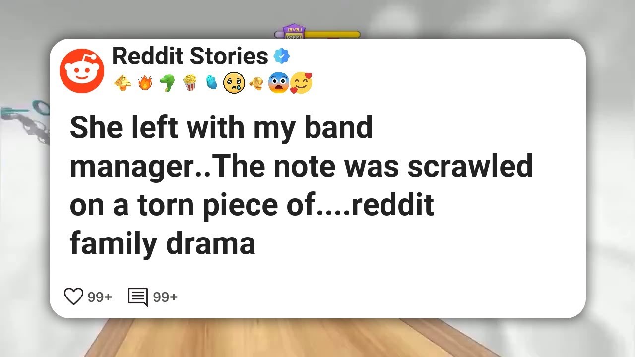 Она ушла с моим менеджером группы. Записка была написана на обрывке бумаги... #reddit #семья #reddit
