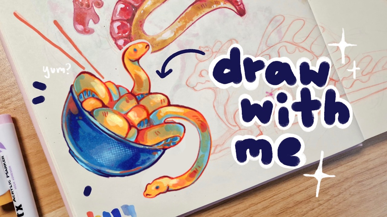 draw with me || painting dragons, studio update ⋆˙⟡