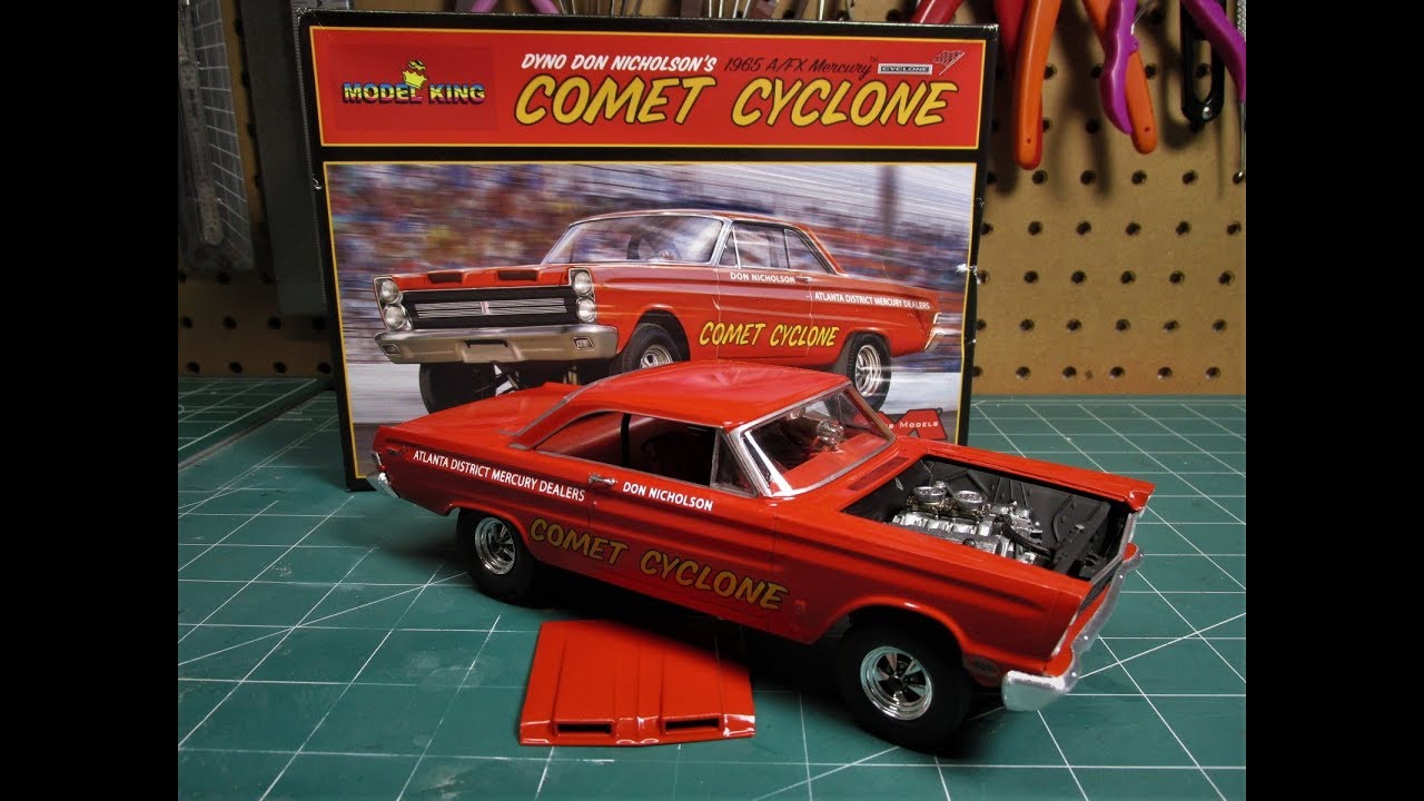 Moebius Dyno Don Nicholson 1965 A/FX Mercury Comet Cyclone 1/25 Scale Model Kit Build Review 1238