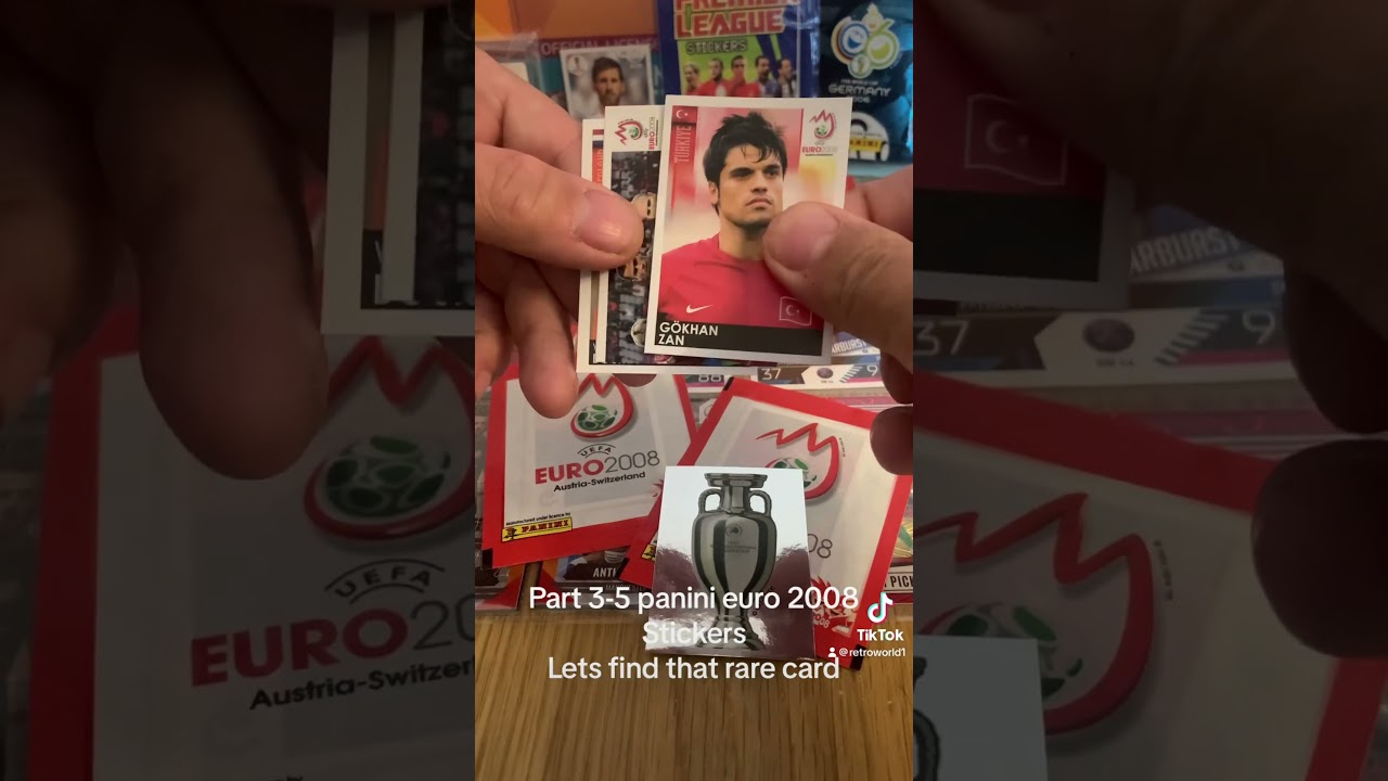 Part 3-5 opening 15 year old football stickers panini euro 2008