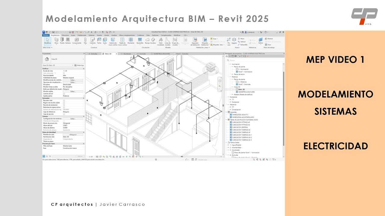 #Revit 2025 MEP Electricidad Iluminación y Enchufes Parte 1