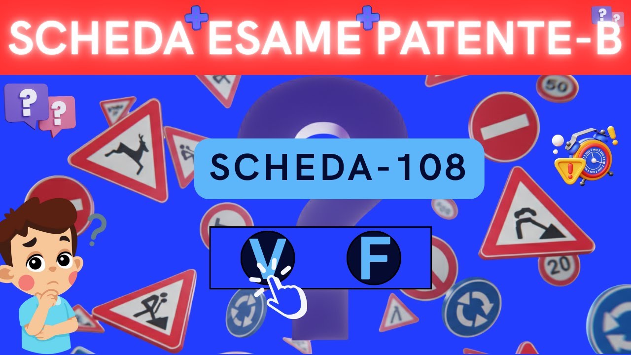 Simulazione Esame Patente B 2026 | Quiz n.108 | 13 Febbraio 2026